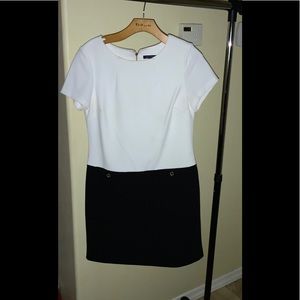 Black and White business dress.